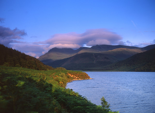 Sunset over Ennerdale Water and Pillar mountain in the Lake District